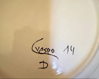 HandPainted Ceramic Plate  Vespro D.  Italian or Mediterranean Style second image