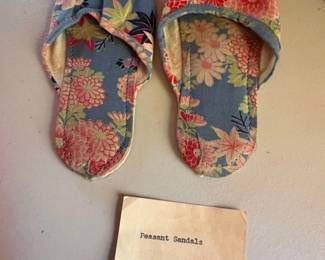 Floral Print Fabric Slippers