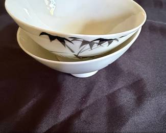 Royal Doulton Bamboo Pattern Ceramic Bowl Set