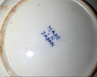 Vintage Blue and White Porcelain Plate with Phoenix Design, Made in Japan second image