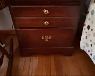 Vintage Chippendale Style Mahogany Three Drawer Nightstand