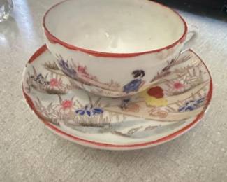 Japanese Geisha Girl Tea Cup and Saucer Set