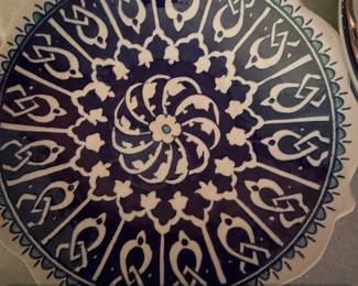 Hand Painted Turkish Iznik Style Ceramic Plate