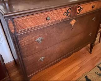 Antique Walnut Dresser with Mirror  White Furniture Co. second image