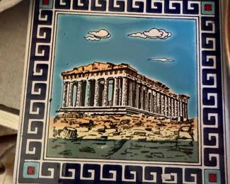Parthenon Ceramic Tile Trivet