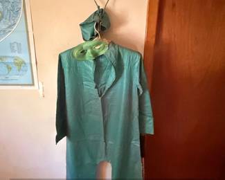 Vintage Green Insect Costume with Mask and Antennae