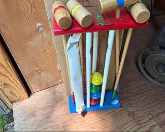 American Toy  Furniture Co. Wooden Croquet Set