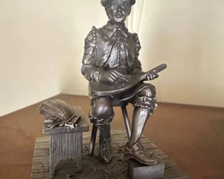 The Franklin Mint Pewter Figurine  The Instrument Maker