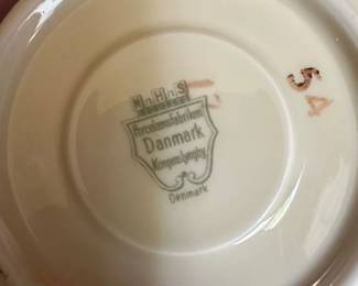 NHS Porcelain Kongens Lyngby Denmark Demitasse Cup and Saucer fourth image