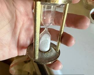 Brass and Glass Hourglass Timer  Nautical or Maritime Theme