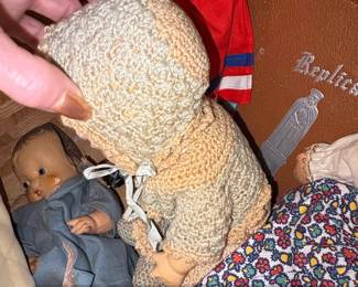 Vintage Composition Baby Doll with Knitted Outfit second image