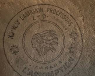 NuVue Lambskin Processors Ltd. Indian Head Stamped Sheepskin Rug third image