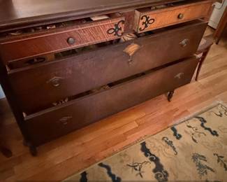 Antique Walnut Dresser with Mirror  White Furniture Co. third image