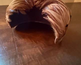 Vintage Pheasant Feather Pillbox Hat second image
