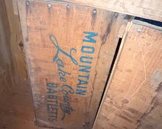 Vintage Mt. Konocti Lake County Bartletts Fruit Crate