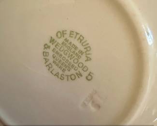 Wedgwood Queens Ware Saucer with Blue Grapevine Relief second image