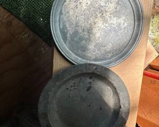 Antique th Century Pewter Plates
