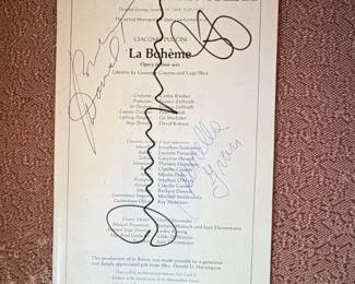 Metropolitan Opera La Bohme Playbill Signed