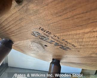 Bates  Wilkins Inc. Wooden Stool second image