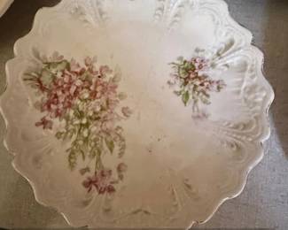 MZ Austria HandPainted Floral Dessert Plate