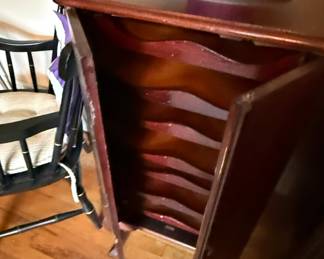 Antique Mahogany Sheet Music Cabinet