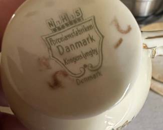NHS Porcelain Kongens Lyngby Denmark Demitasse Cup and Saucer third image