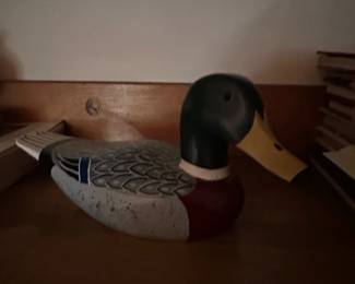 HandCarved Wooden Mallard Duck Decoy  Fred Mott Style
