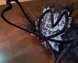 Black Feather Headband with Rhinestones third image