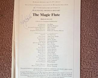 Metropolitan Opera Program The Magic Flute April ,   Signed