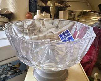 Sheffield Cut Crystal Pedestal Bowl