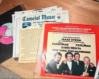 Collection of inch Vinyl Records including Ella Jenkins, Elton John, and Isaac Stern sixth image