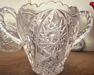 American Brilliant Cut Glass Sugar Bowl