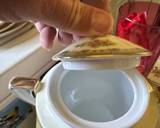 Noritake M Mark Sugar Bowl with Lid second image