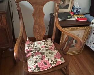 Vintage Tell City Maple Balloon Back Rocking Chair second image