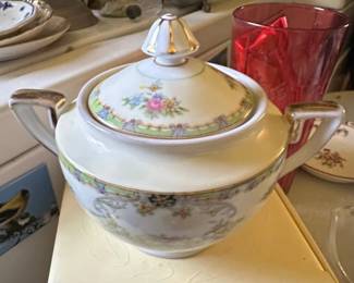 Noritake M Mark Sugar Bowl with Lid