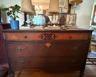 Antique Oak Dresser with Oval Mirror  White Furniture Co.
