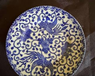 Noritake Morimura Howo Phoenix Bird and Floral Motif Plate, Made in Japan