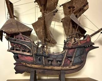 Wooden Pirate Ship Model - Queen Anne's Revenge