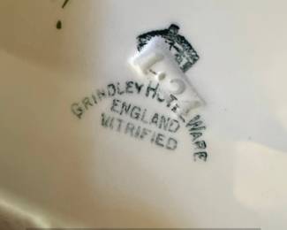 Grindley Hotel Ware Vitrified Oval Platter with Green Bands second image