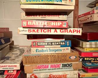 Collection of Vintage Milton Bradley and Ideal Board Games