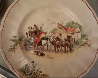 Swinnertons Hampton Ivory Coaching Days Plate