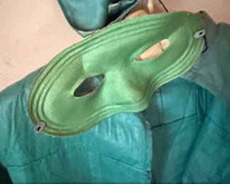 Vintage Green Insect Costume with Mask and Antennae second image
