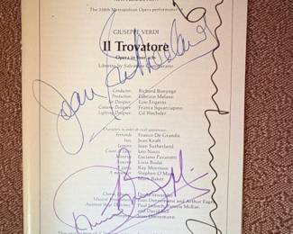 Metropolitan Opera Il Trovatore Playbill Signed by Luciano Pavarotti