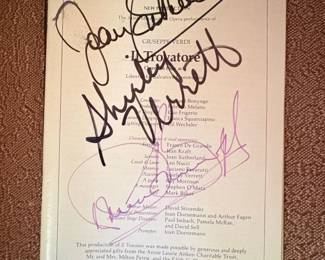 Metropolitan Opera Il Trovatore Playbill Signed by Luciano Pavarotti and Joan Sutherland