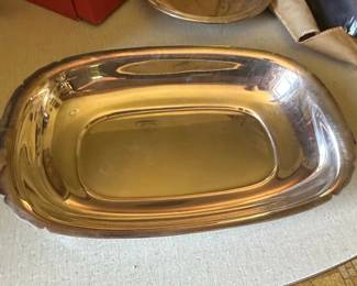 Reed  Barton Mayflower Silver Plated Oval Serving Platter with Handles