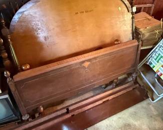 Victorian Walnut Bed Frame with Inlay second image