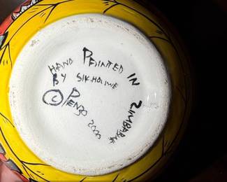 Penzo Pottery HandPainted Ceramic Bowl, Zimbabwe second image