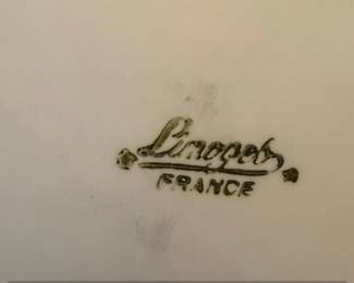 Limoges France Forget Me Not Floral Porcelain Trinket Dish with Gilt Rim second image