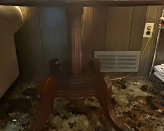French Louis XV Style Walnut Marquetry End Table second image