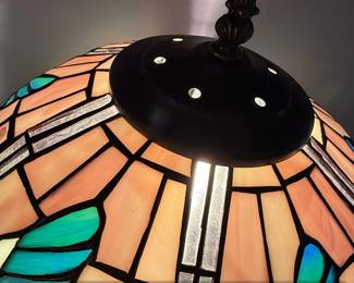 Tiffany Style Stained Glass Hummingbird Table Lamp second image